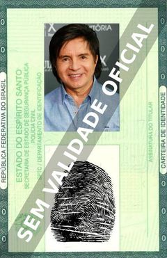 Imagem hipotética representando a carteira de identidade de Xororó