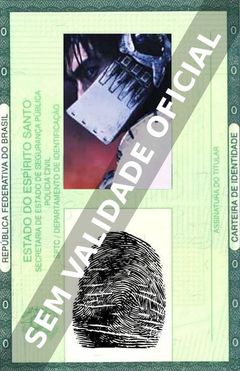 Imagem hipotética representando a carteira de identidade de Yûsuke Iseya