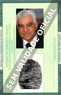 Imagem hipotética representando a carteira de identidade de Zahi Hawass