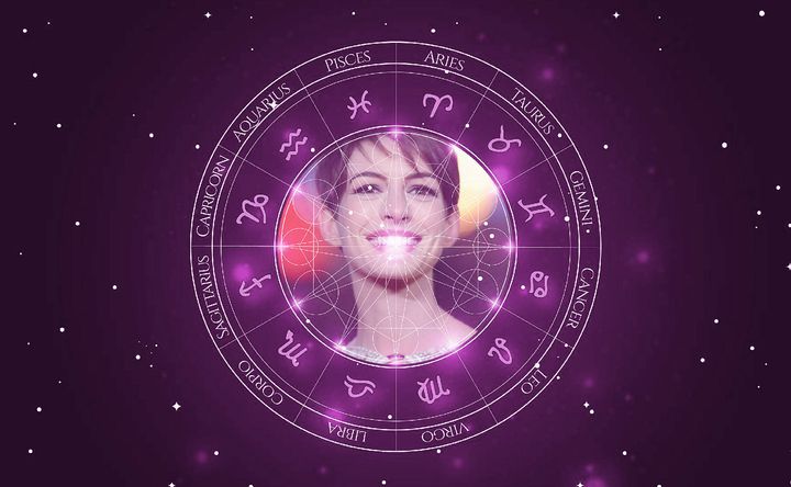 Imagem representando o mapa astral de Anne Hathaway