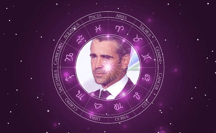 Imagem representando o mapa astral de Colin Farrell