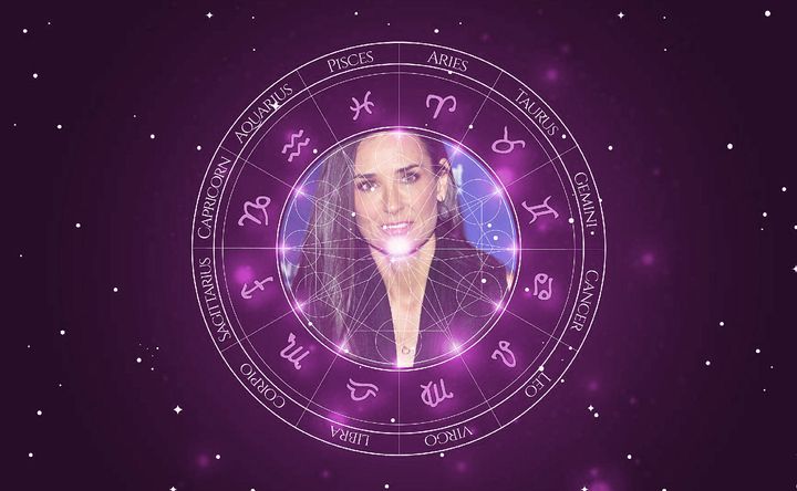 Imagem representando o mapa astral de Demi Moore